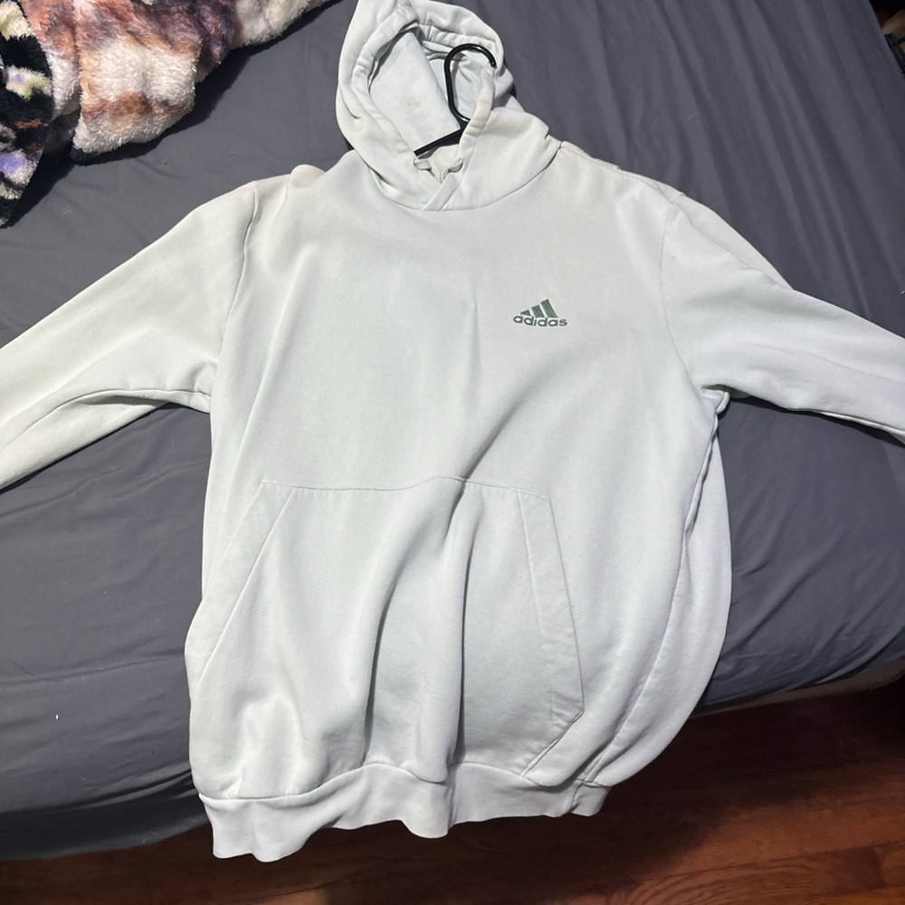 Adidas Men's Light Gray Hoodie